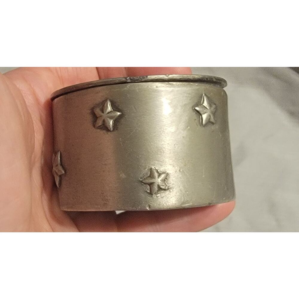 Round Sun Face Star Celestial Bohemian Trinket Jewelry Lidded Box Canister 3D - Picture 8 of 8